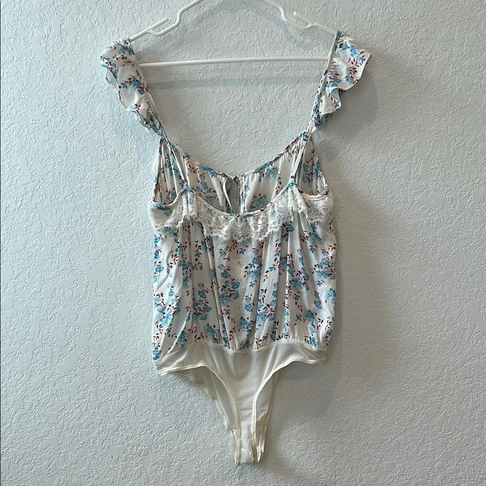 Free People Intimately Floral Ruffle Bodysuit